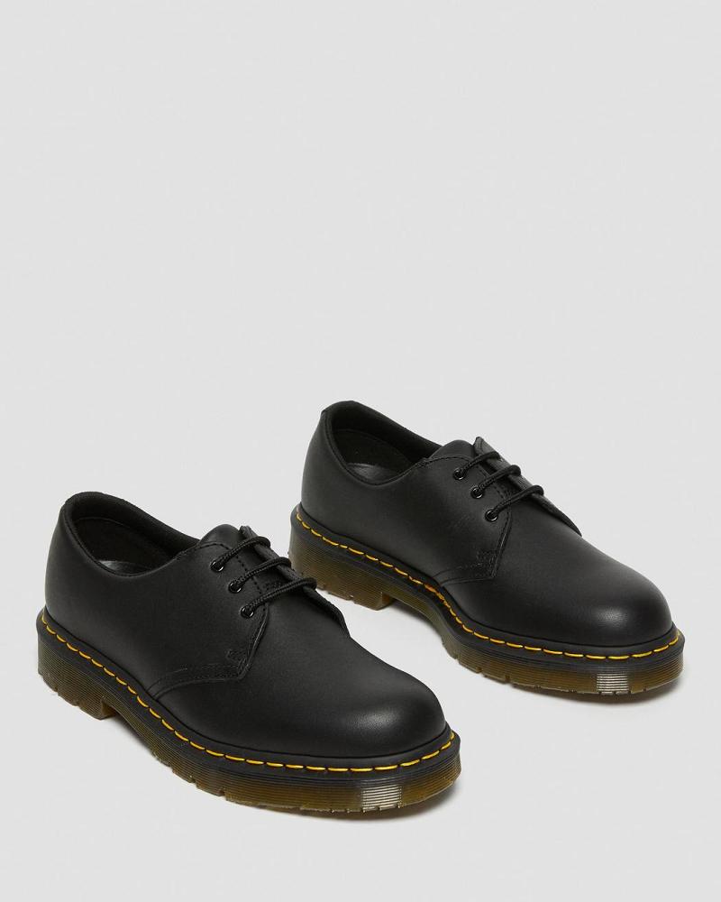 Men's Dr Martens 1461 Slip Resistant Leather Work Shoes Black | AU 654OKI